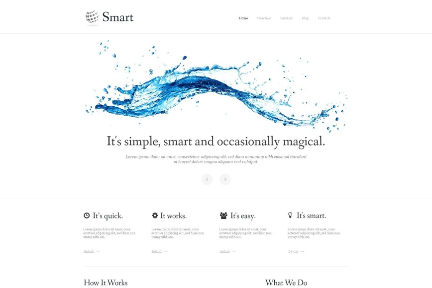 Clean Website Template with Water Splash - image