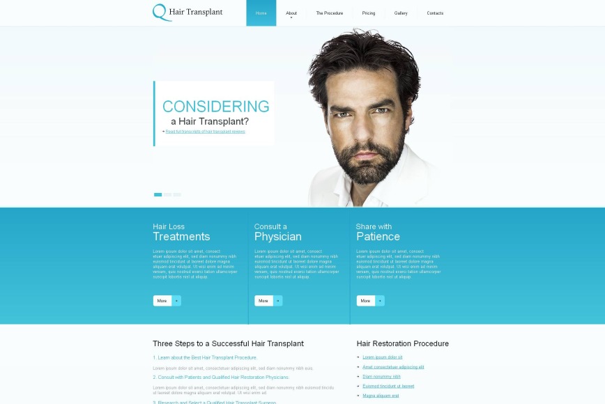 Hair Treatment Website Template - image