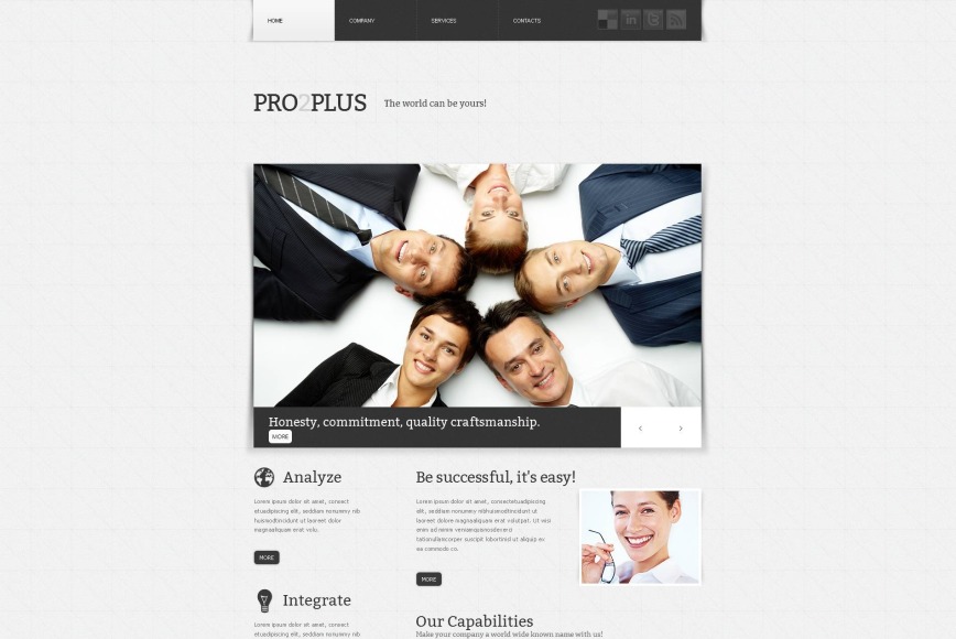 Business Website Template with a White Background - image