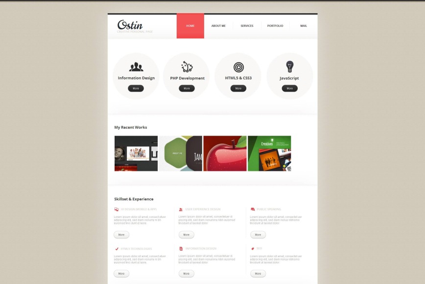 Web Design Agency Template with 2 Sliding Thumbnail Galleries - image