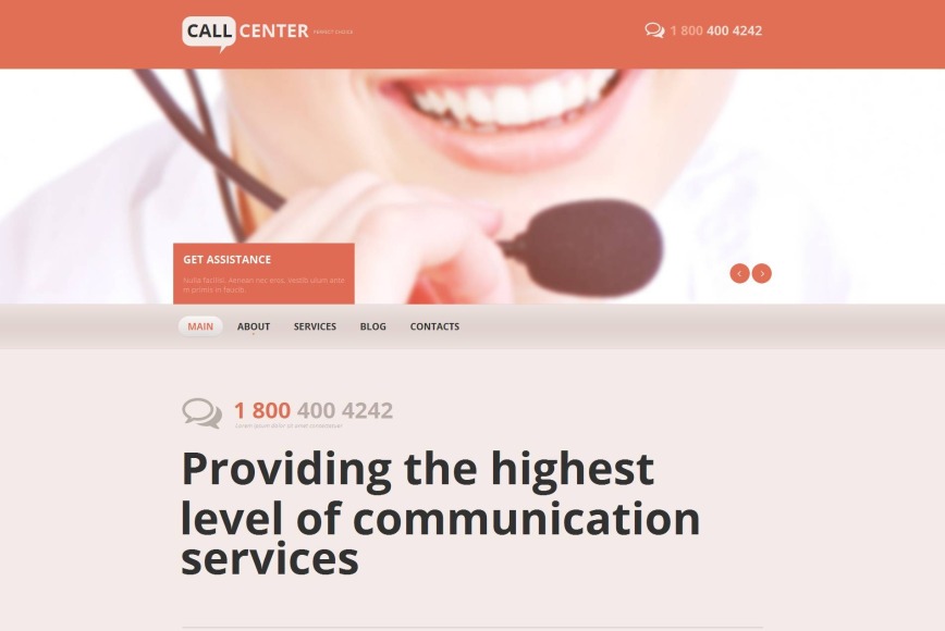 Content-Rich Website Template for Call Centers - image