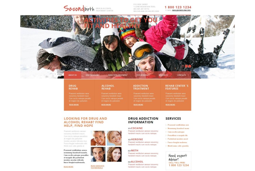 Reinforcement Therapy Website Template with White Background - image