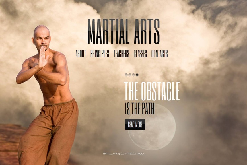 Karate Website Template with Full-Screen Background Photo - MotoCMS