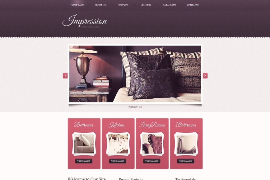 Interior Design Studio Web Template with jQuery Slider - image