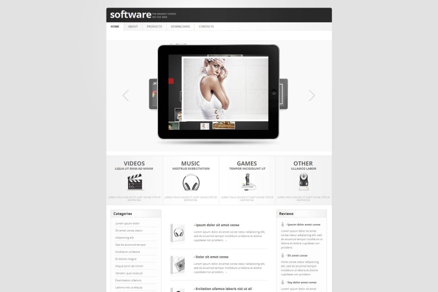 Software Company Website Template with jQuery Slider - image