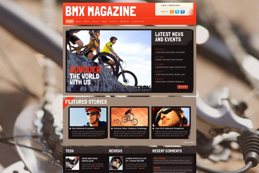 Bmx Newsletter Example BMX Website Template with Photo and Video Galleries - MotoCMS