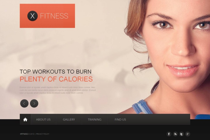 Fitness Website Template with a Full-screen Background Gallery - image
