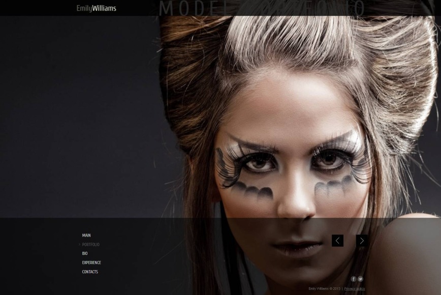 Portrait Photography Website Template with a Background Gallery - image