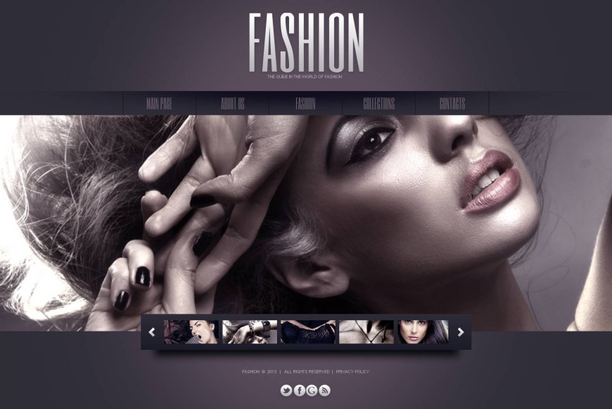 Fashion Website Template with Sliding Thumbnail Images - image
