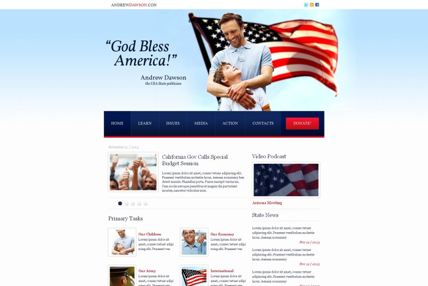 Clean Website Template for Political Candidate - image