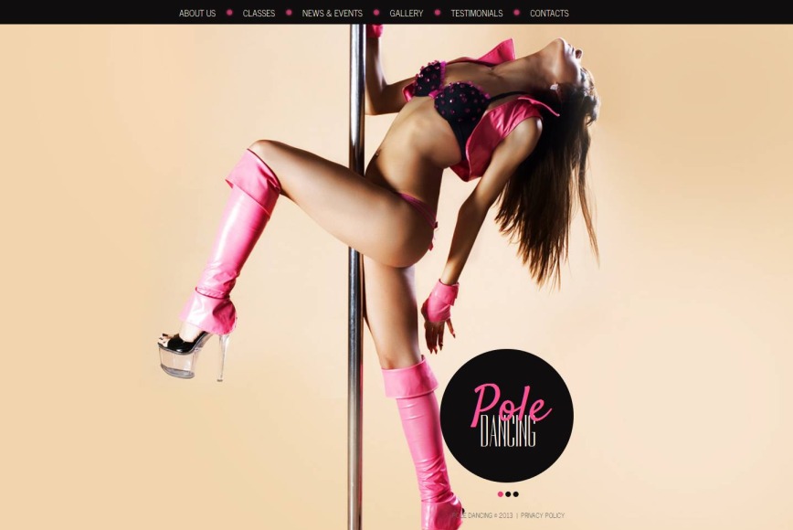 Pole Dance Website Template with Background Gallery - image