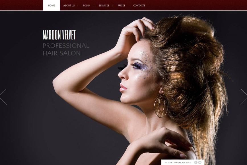 Hair Salon Web Template with Background Photos  MotoCMS