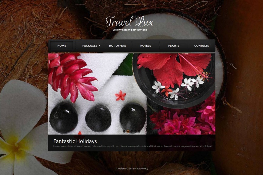 Resort Website Template with Background Gallery - image