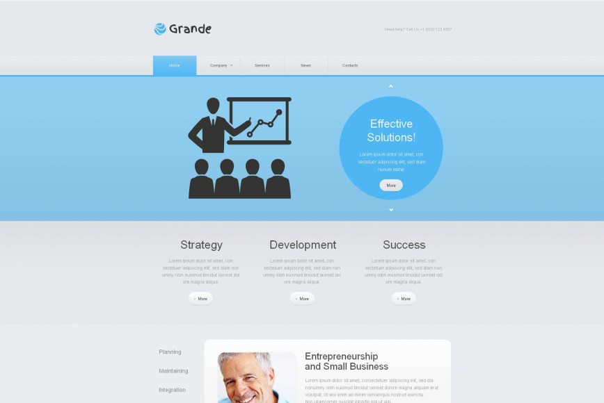 Clean Website Template with jQuery Slider for Business - image