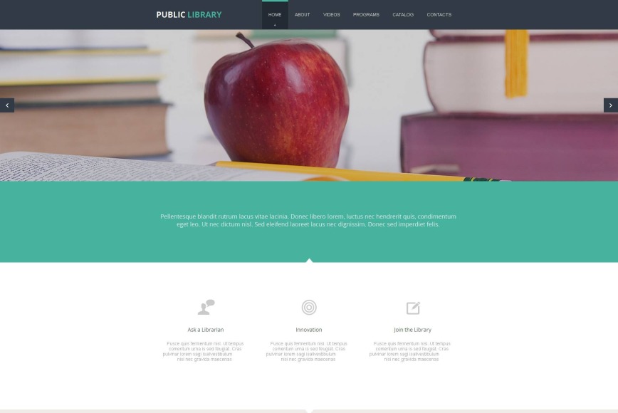 Public Library Website Design for Books Site Image