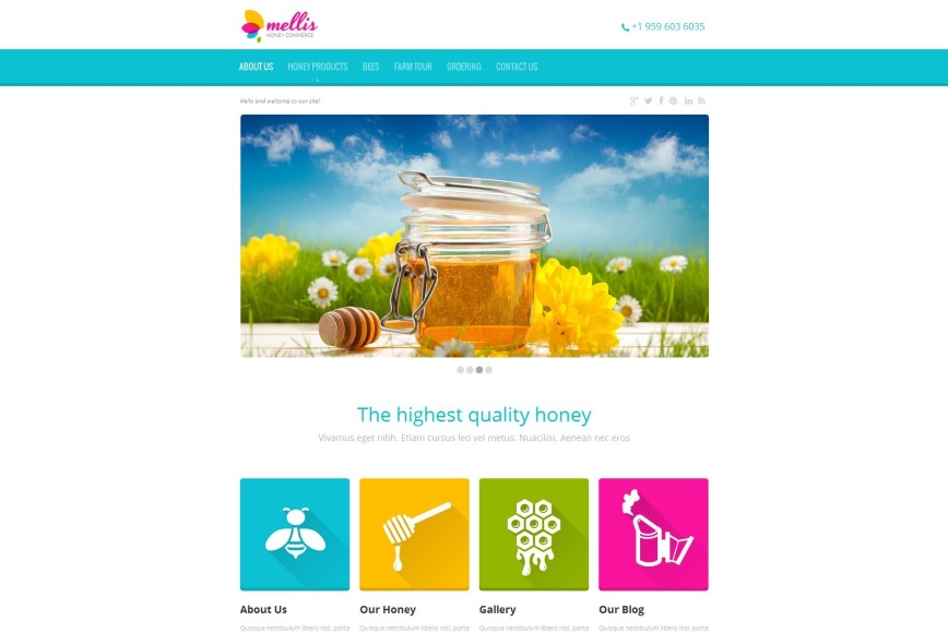 Honey Website Template image