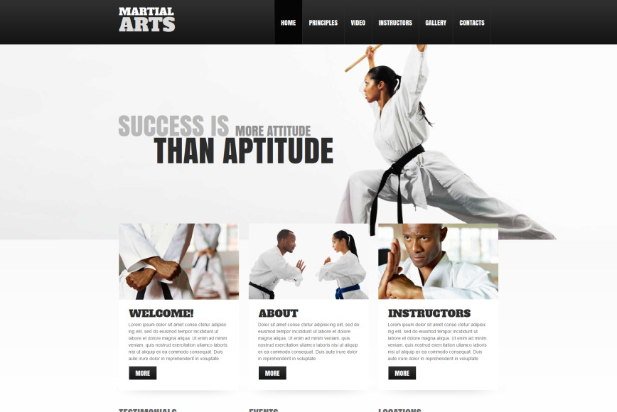 24+ Martial Arts Website Templates