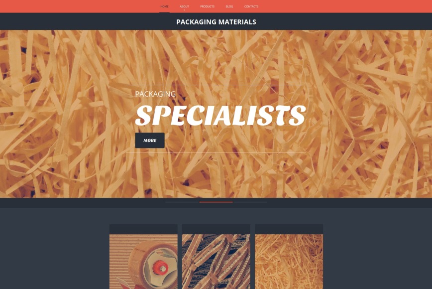 Packaging Website Template with Huge Footer - image