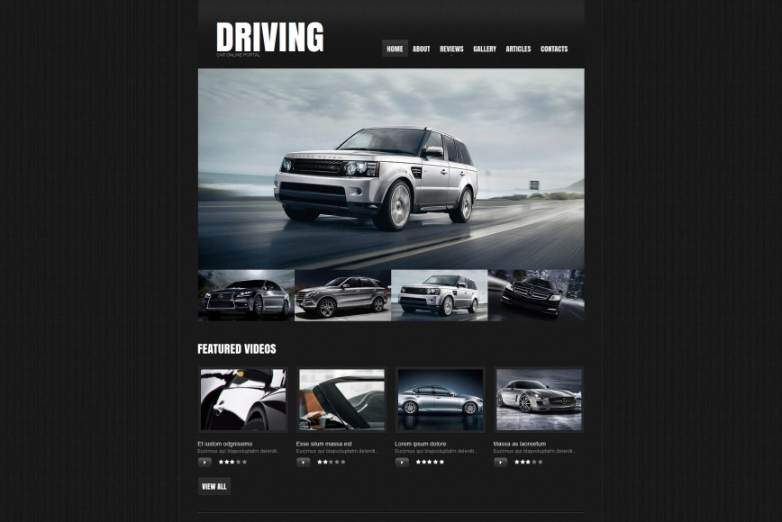 Czarny szablon portalu o autach - image