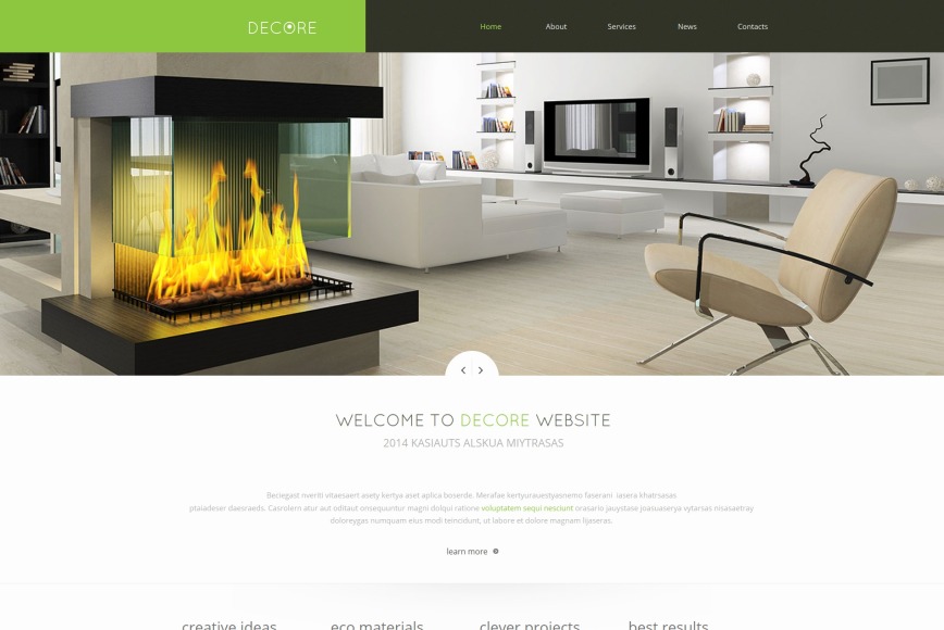 Home Decor Website Template In Minimalist Style Motocms