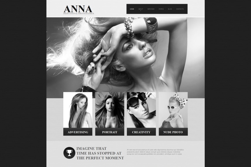 Monochrome Website Template for Photographers - image
