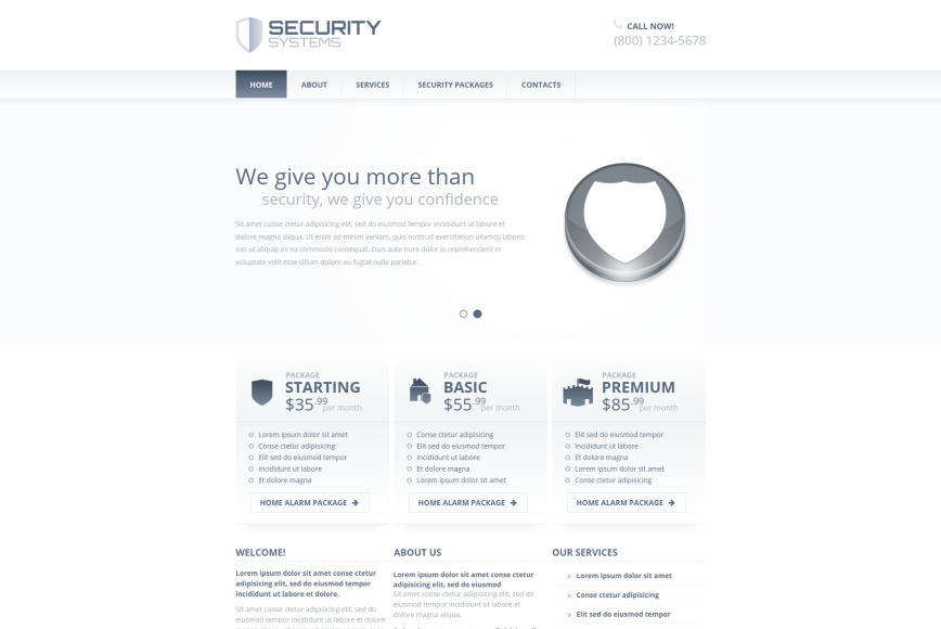 Security Services Web Template - image