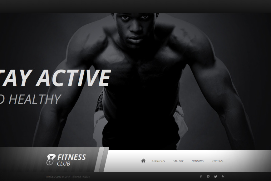 Gym Website Template Designed in Black and White - image