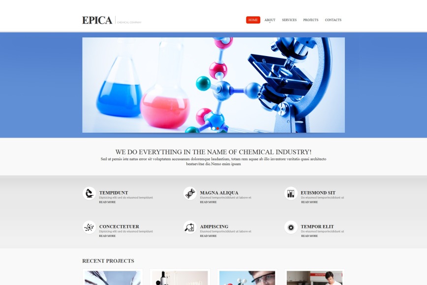 Chemical Company Website Template with CMS - image