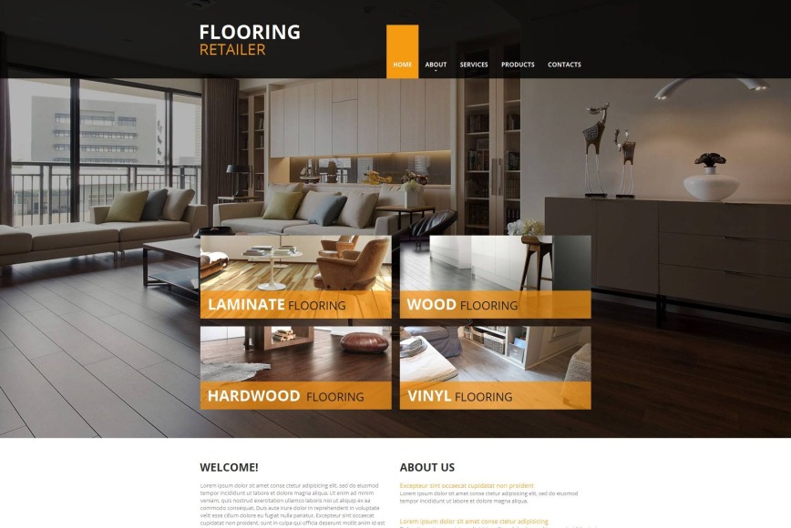 Flooring Website Template with Creative Design MotoCMS