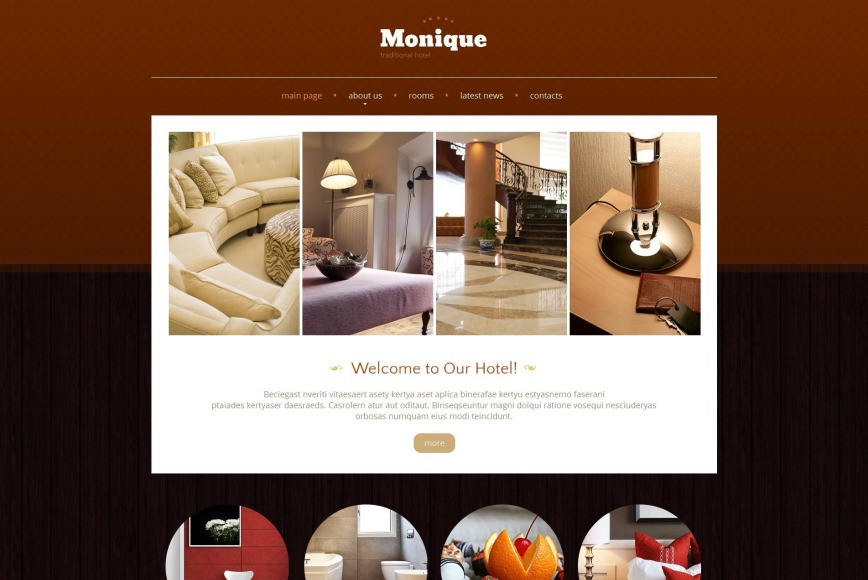 Hotel Web Template with Creative Homepage Design - image