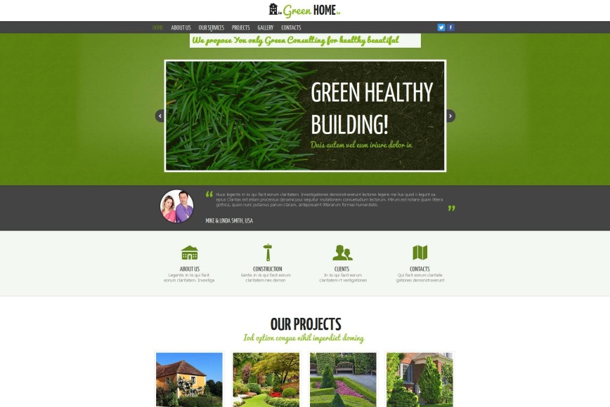 Green Building Consulting Website Template - image