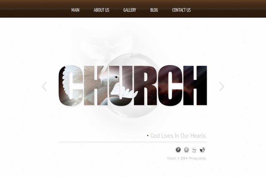 White Website Template for Churches and Non-profits - image