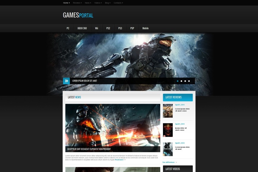 Game Website Design with Admin Panel - MotoCMS