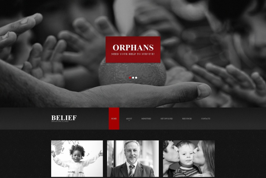 Black Website Template for Charities - image