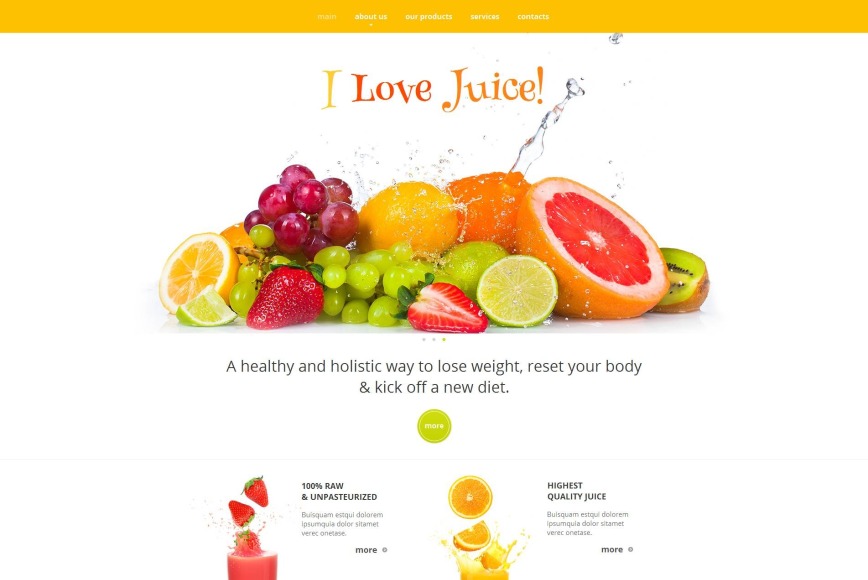 Juice Website Template with Rich Imagery - MotoCMS