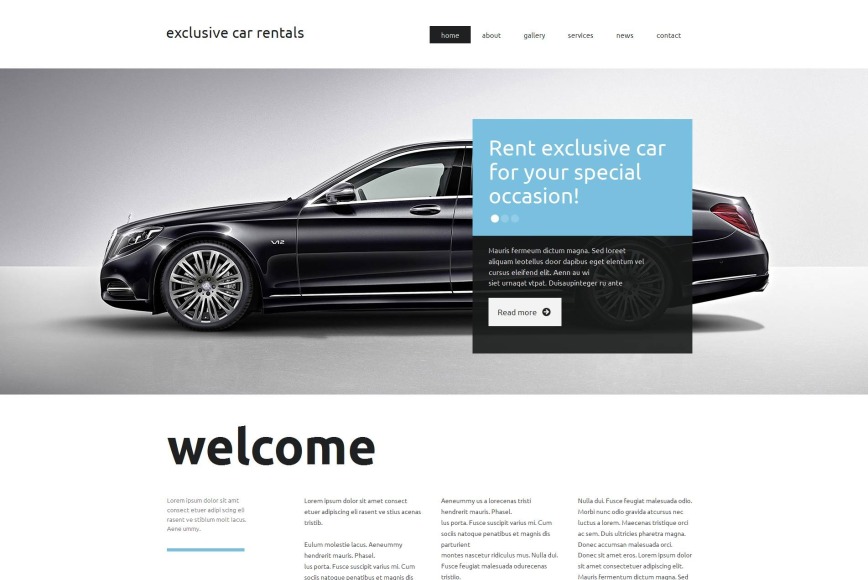 Website Template for Car Rental Business - image