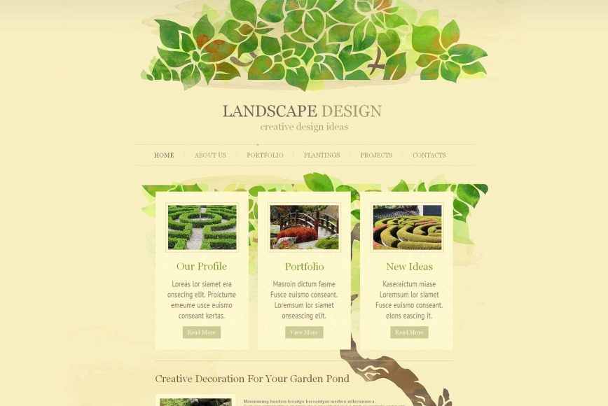 Garden Design Website Template - image