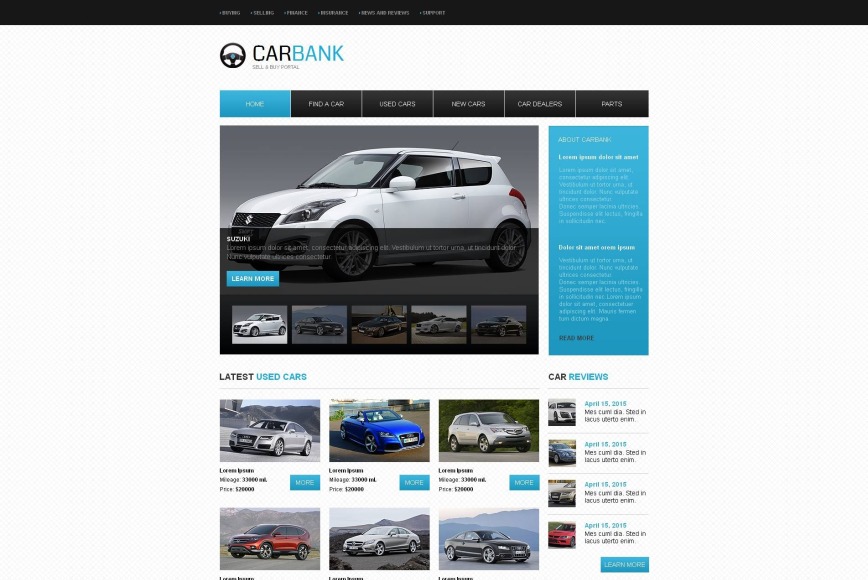 Car Bank Website Template with a Catalog - image