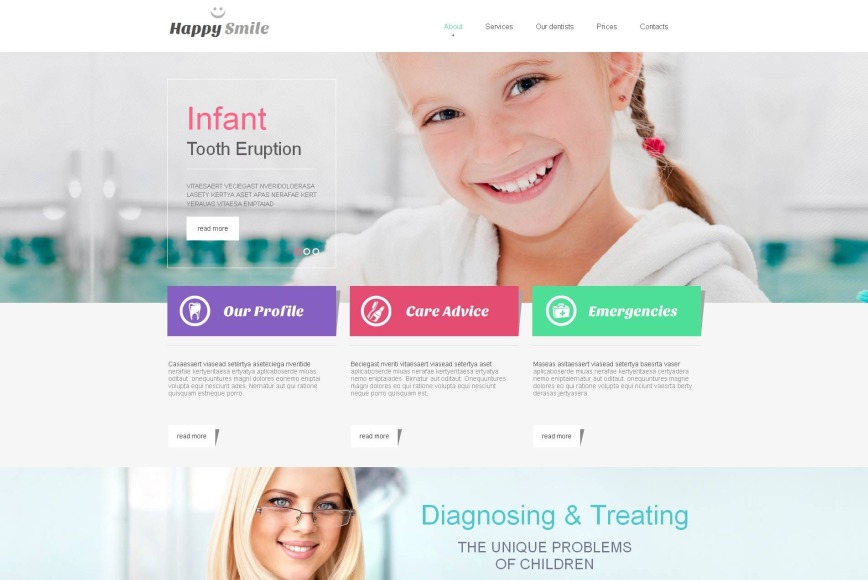 Metro Design Website Template for Dentistry - image