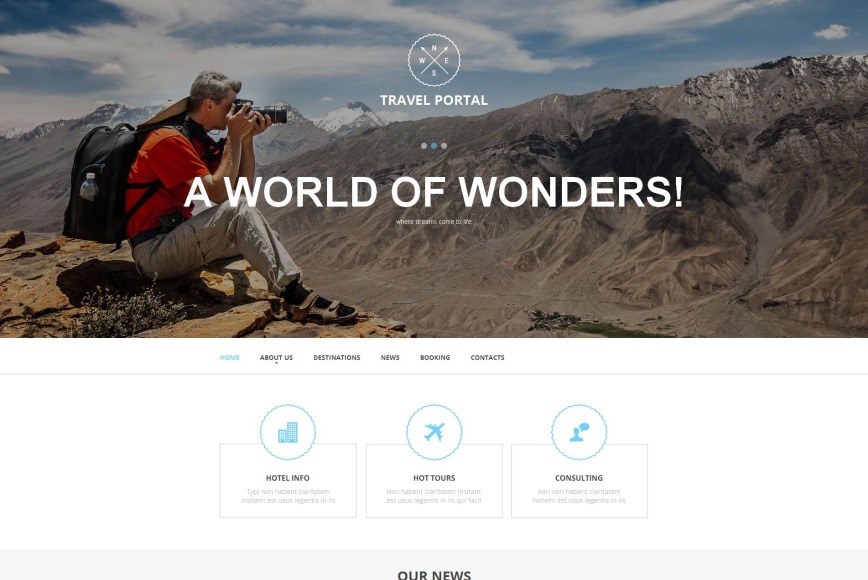 Travel Tours Website Template - image