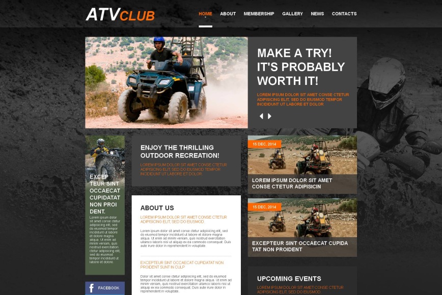 Sports Website Template for ATV Club - image