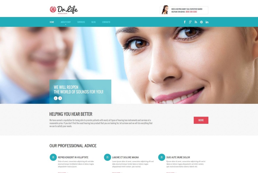 Audiology Website Template for Doctors - image