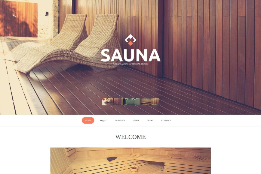 Sauna Sales Website Template - MotoCMS