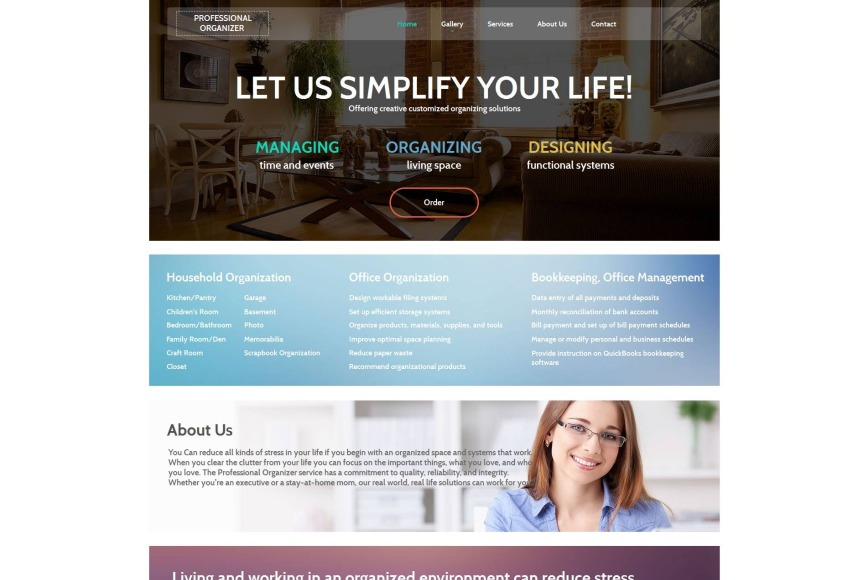 Organizing Solutions Website Template - image