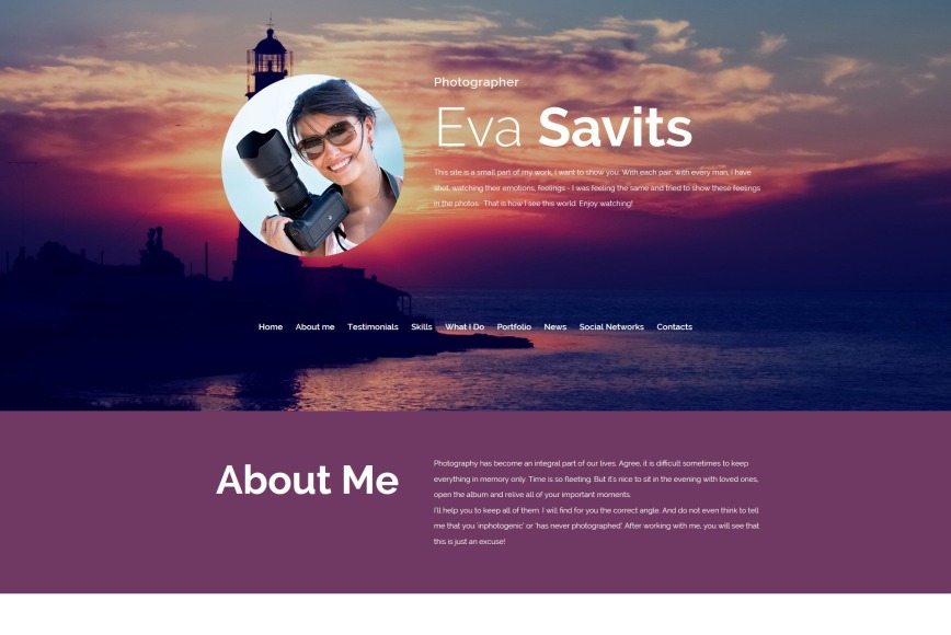 Visual Portfolio Template With Gallery Motocms