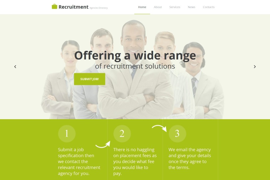 Employment Agency Website Template for Recruiting Site MotoCMS