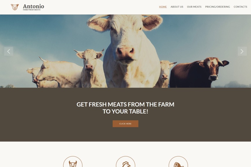 Meat site Template for Meat Farms and Butchers MotoCMS