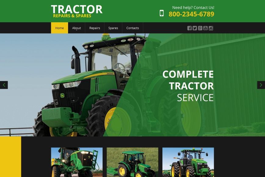 Car restoration site template