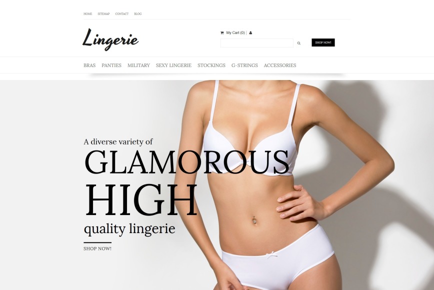 Lingerie Web Template for Online Underwear Shop