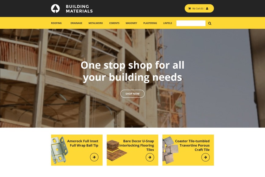 Building Materials Website Template for EStore MotoCMS